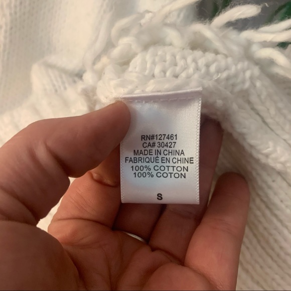 NWT WILDFOX white black heart distressed sweater - Picture 6 of 7